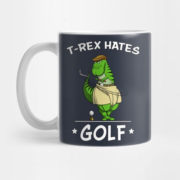 T-Rex Hates Playing Golf Funny Dinosaur by underheaven